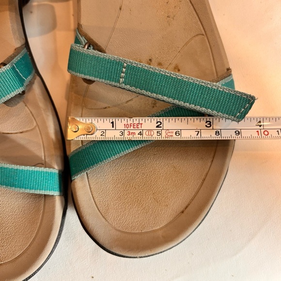 TEVA Sz 8 Teal Comfort Hiking Sandals Velcro Closure For Adjustability and Fit - Picture 10 of 13